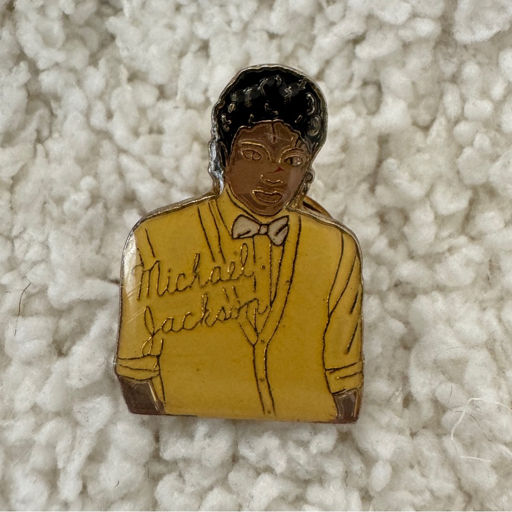 Vintage 1980’s Michael Jackson Lapel Pin Enamel